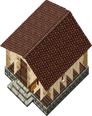 Stone-and-plaster house